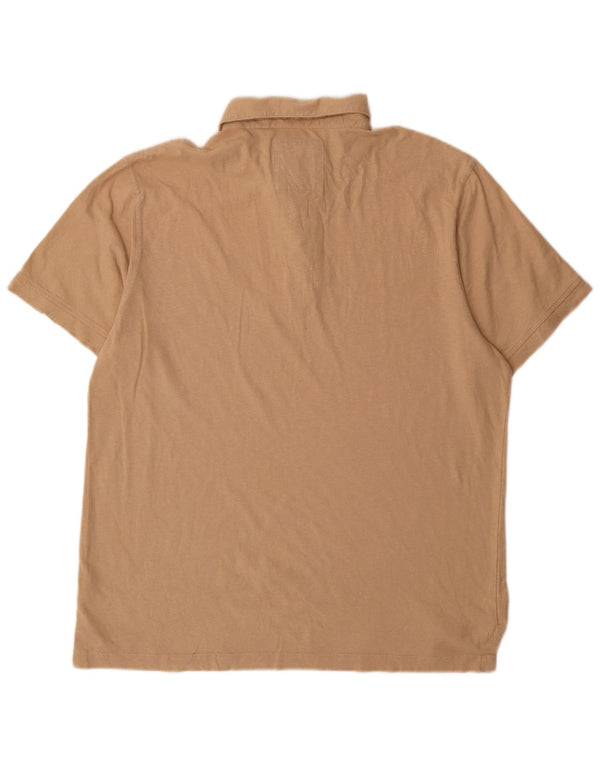 Crew Clothing Mens Polo Shirt XL Beige Cotton
