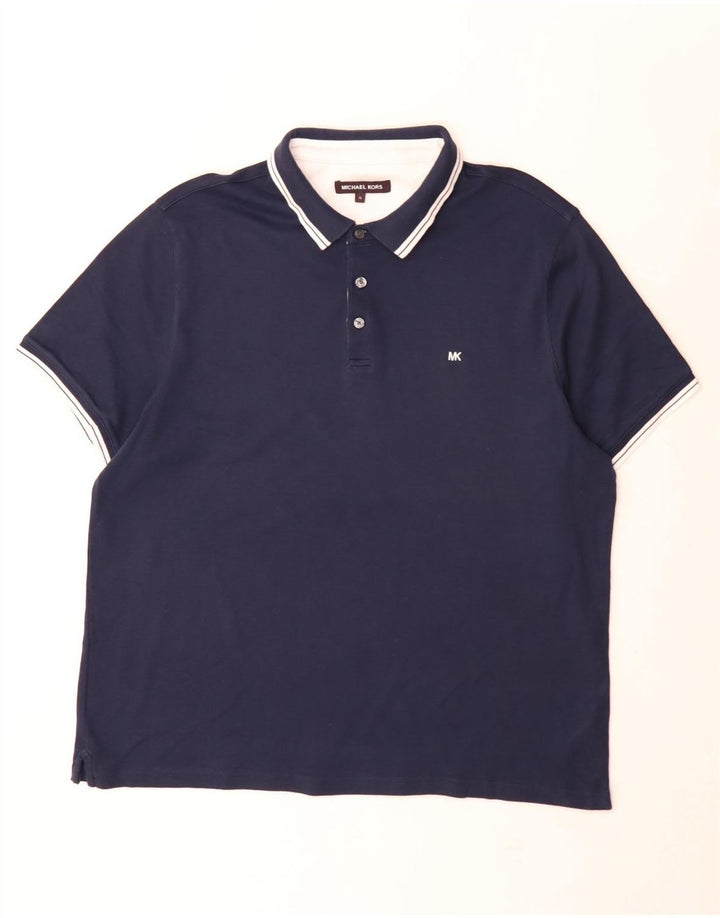 Michael Kors Polo Regular Homme XL Bleu Marine Coton