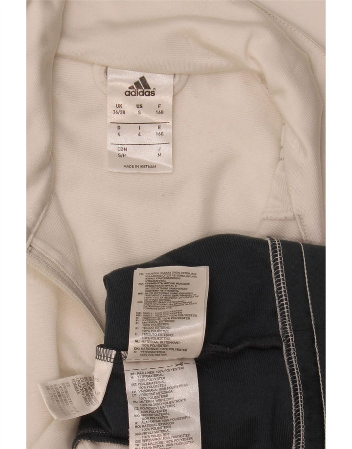 Adidas Veste de survêtement pour homme UK 36/38 Petit Blanc Colorblock Polyester