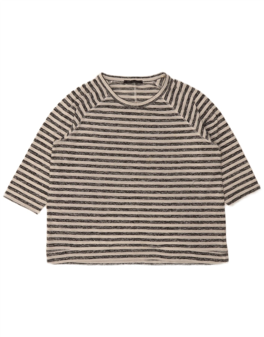 Marks & Spencer Haut à manches 3/4 pour femme UK 16 Large Blanc Rayé