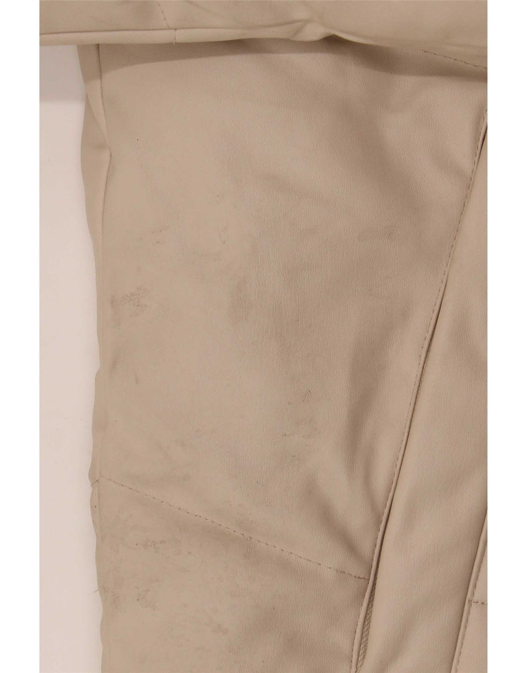 Zara Veste matelassée surdimensionnée à capuche pour femme UK 10 Small Beige Polyester