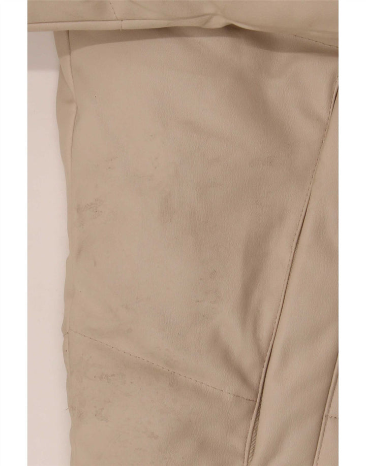 Zara Veste matelassée surdimensionnée à capuche pour femme UK 10 Small Beige Polyester