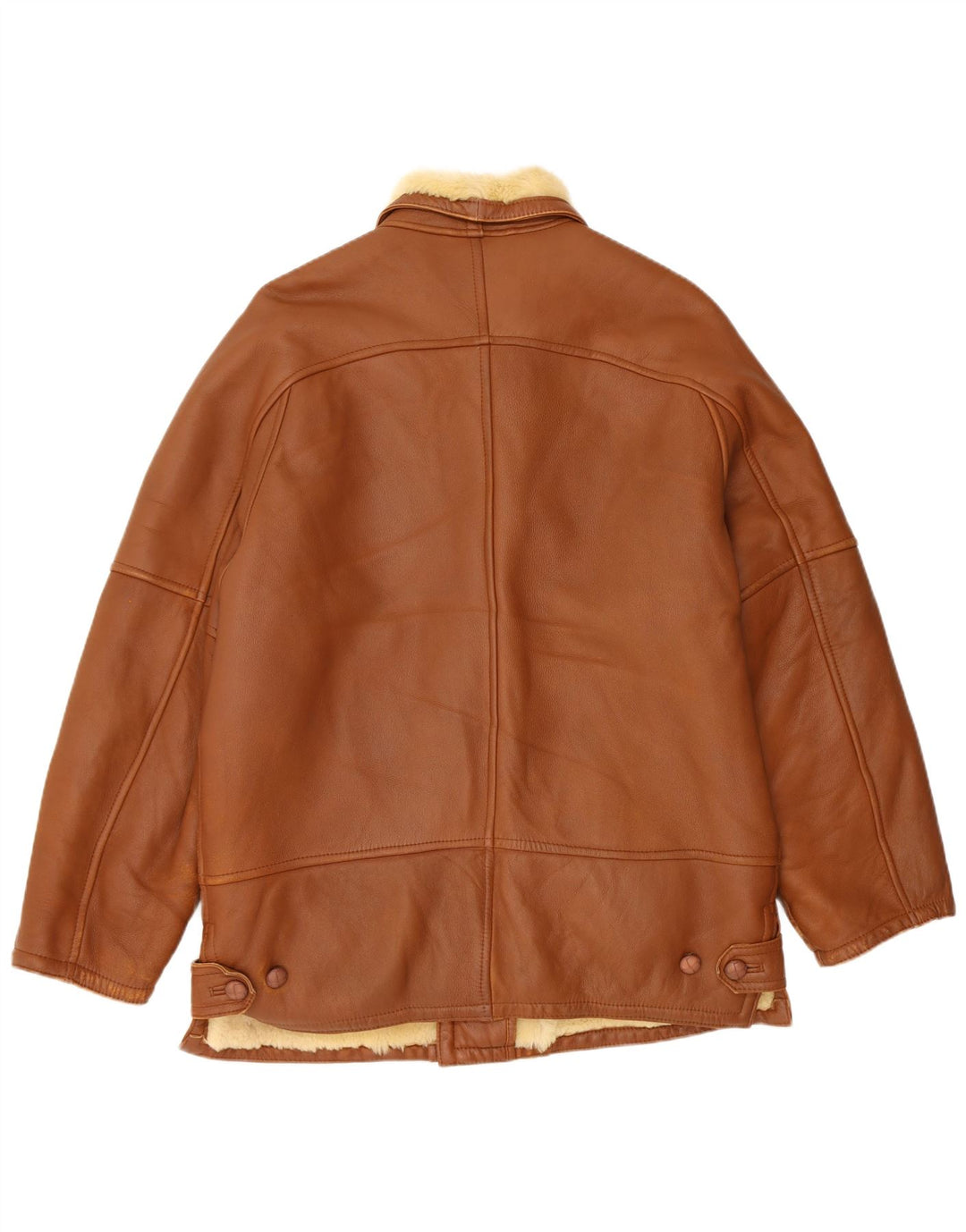 Veste Shearling Femme Vintage IT 50 Grand Shearling Brun
