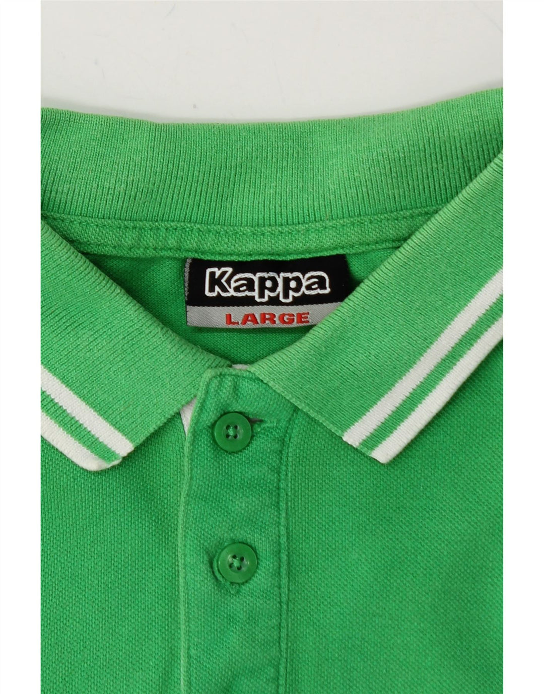 KAPPA Mens Polo Shirt Large Green Cotton