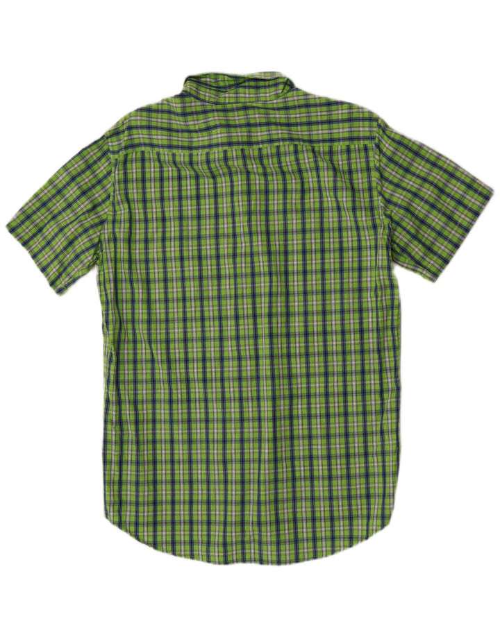Carrera Chemise à manches courtes pour homme, coupe régulière, grand carreaux en coton vert