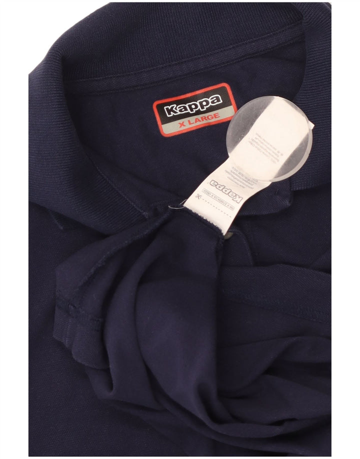 KAPPA Polo Femme UK 18 XL Bleu Marine Coton