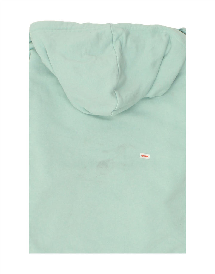 PUMA Womens Loose Fit Graphic Hoodie Jumper UK 6 XS Green Cotton | Vintage Puma | Thrift | Second-Hand Puma | Used Clothing | Messina Hembry 