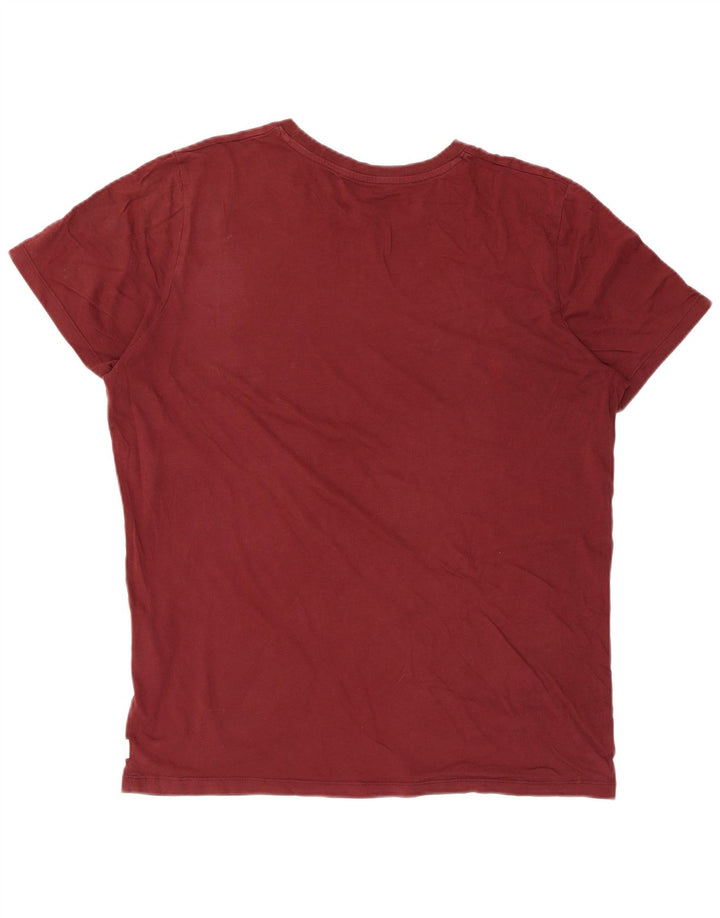 JACK & JONES T-Shirt Homme Haut Large Bordeaux Coton