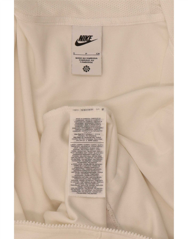 Nike Pull à capuche zippé pour homme Petit polyester color block blanc