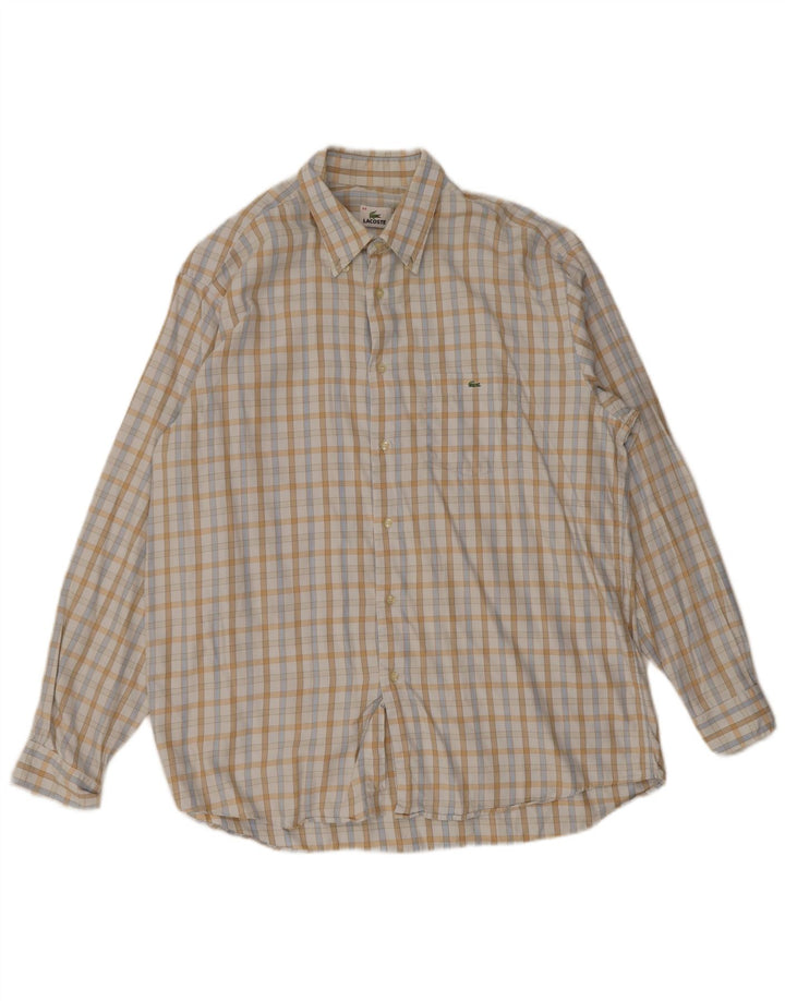 Lacoste Chemise Homme Taille 44 XL Off White Check