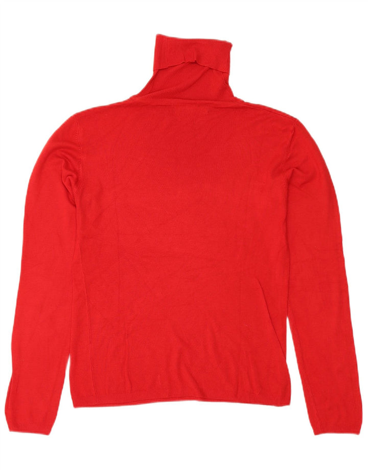 Zara Pull col roulé pour femme UK 14 Grande rayonne rouge