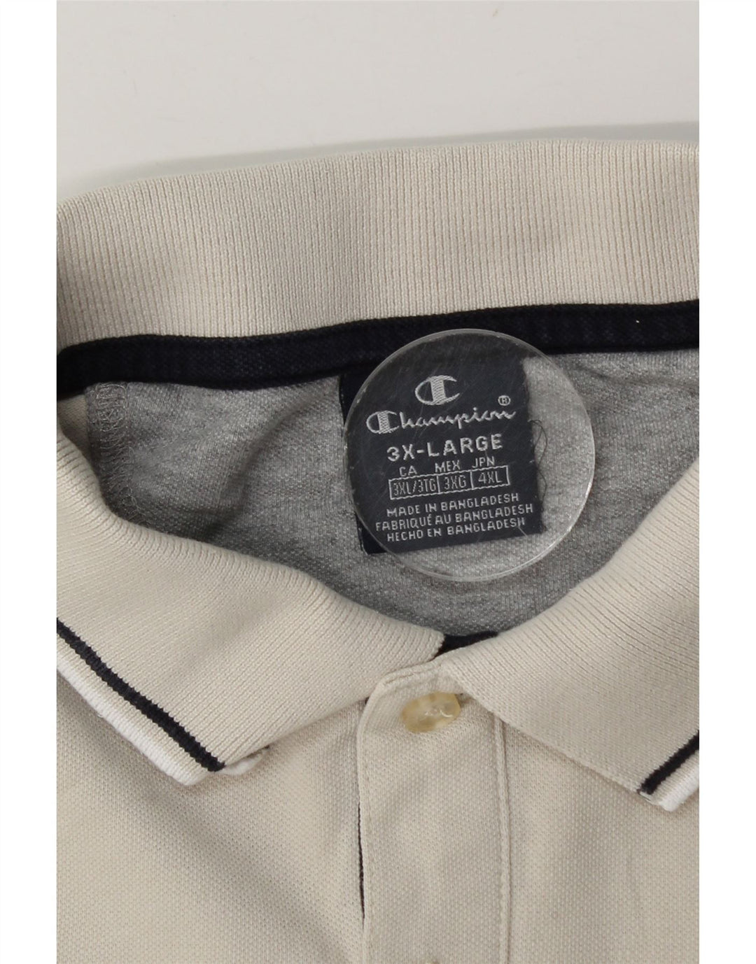 Champion Polo Homme 3XL Blanc Cassé