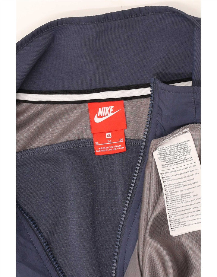 Nike Sweat-shirt graphique à col zippé pour homme XL Gris Colorblock Polyester