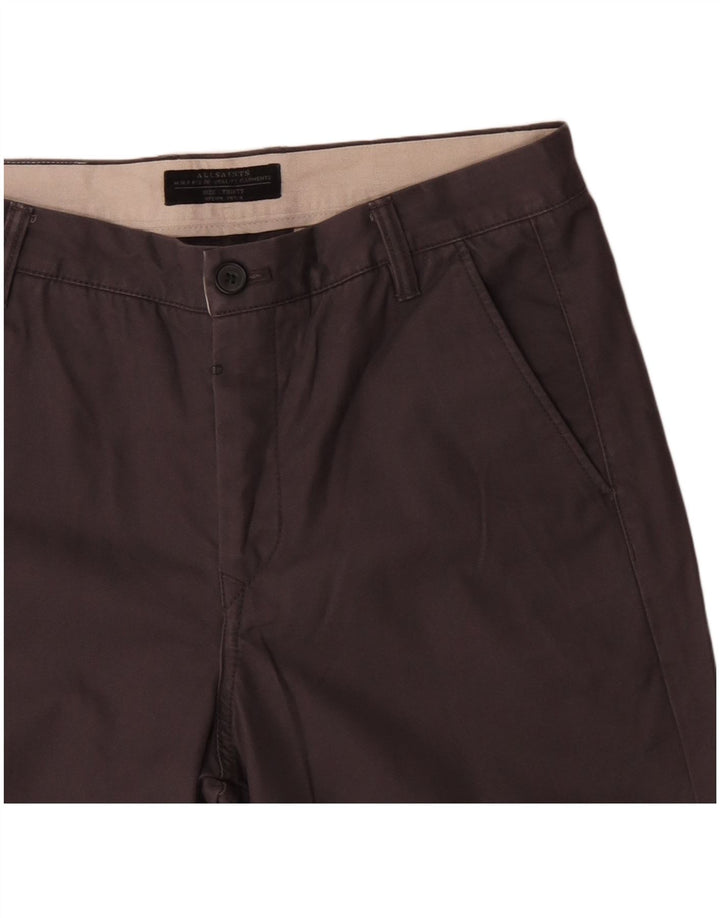 All Saints Short Chino W30 Homme Marron Moyen Coton