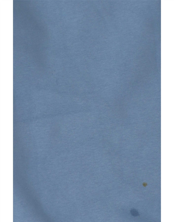 Crew Clothing Sweat-shirt à col zippé pour homme en coton bleu moyen