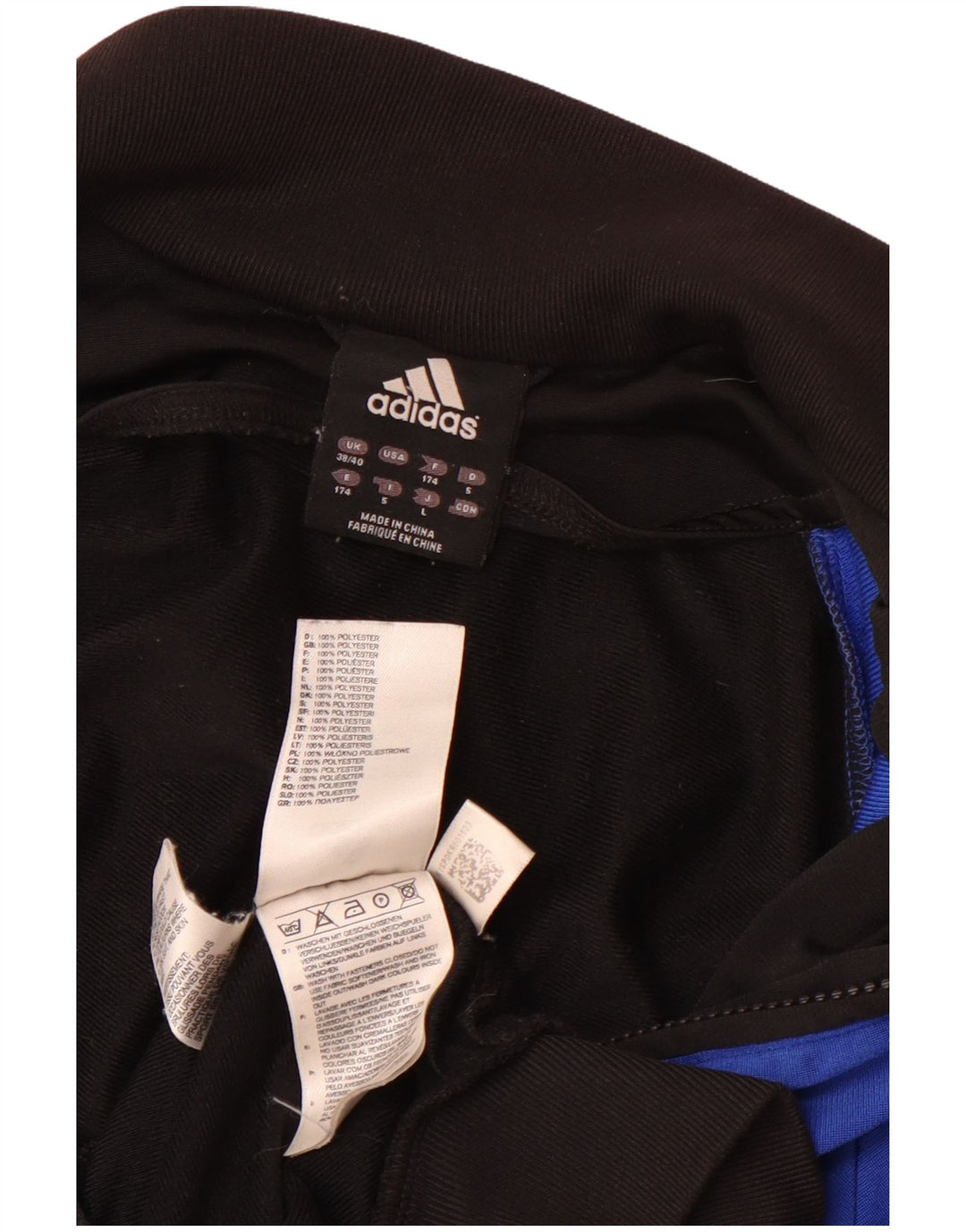 Adidas Veste de survêtement pour homme UK 38/40 Medium Noir Polyester