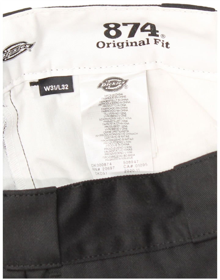 DICKIES Pantalon Chino Droit 874 Coupe Originale Homme W31 L32 Noir Coton