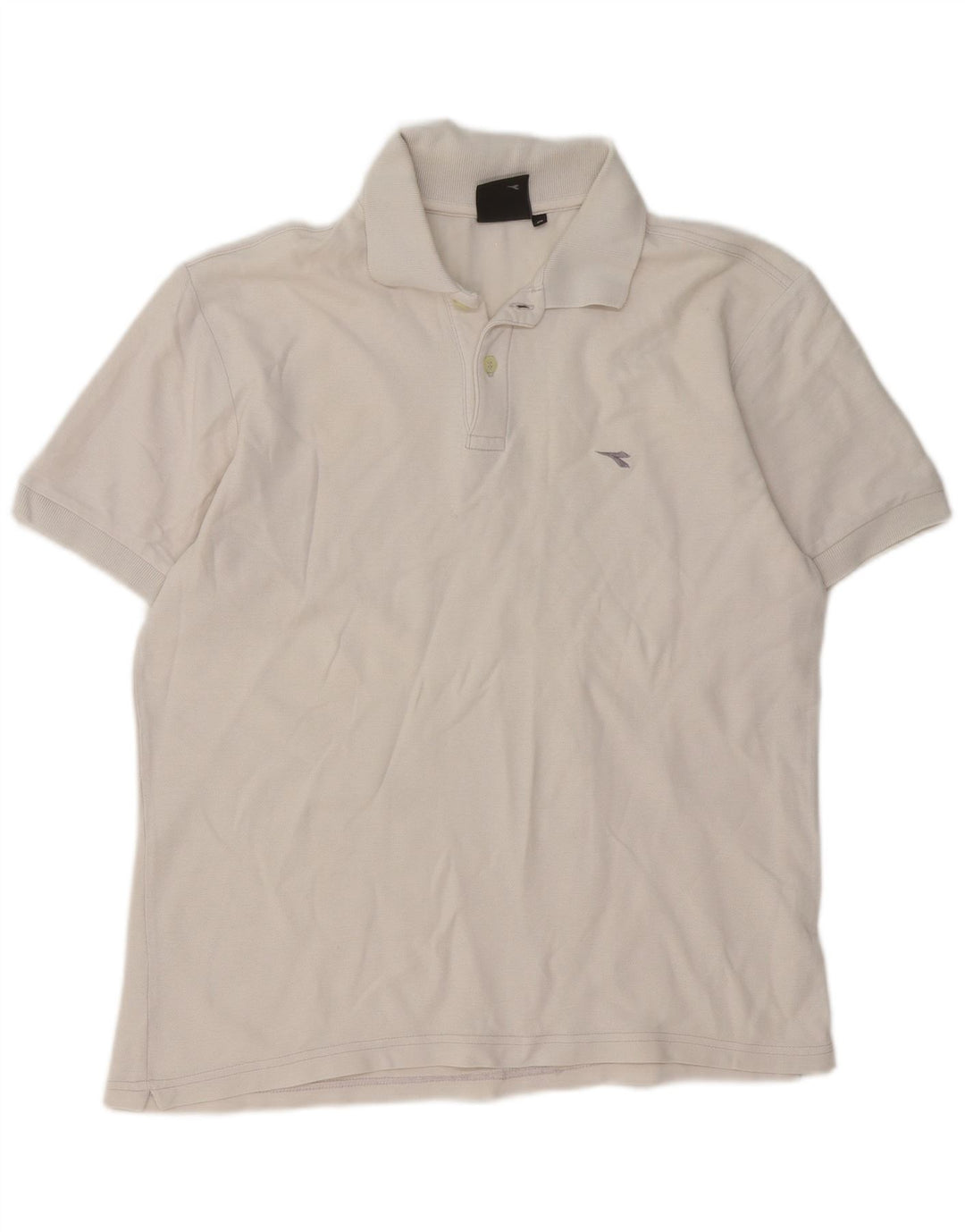 Diadora Polo Homme Blanc Moyen Coton