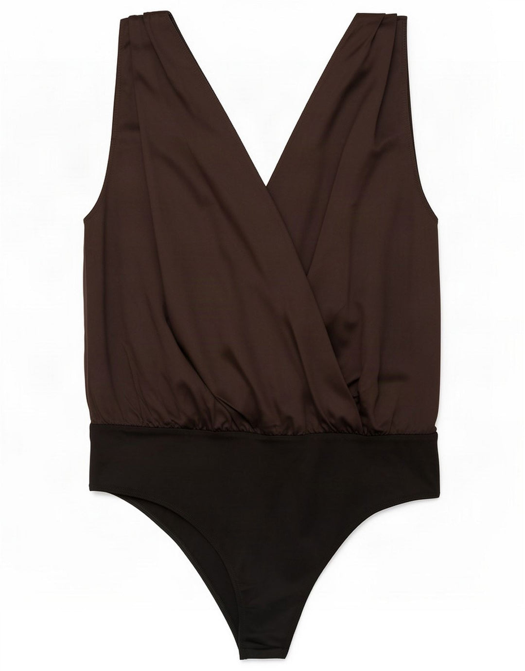 Zara Body sans manches pour femme UK 44 Large Noir Polyester