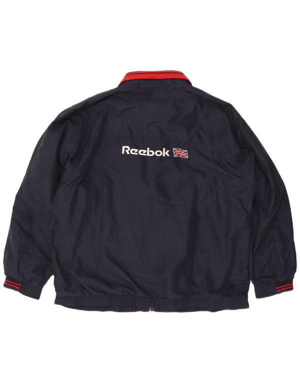 Reebok Veste de Survêtement Graphique Homme XL Bleu Marine Polyester