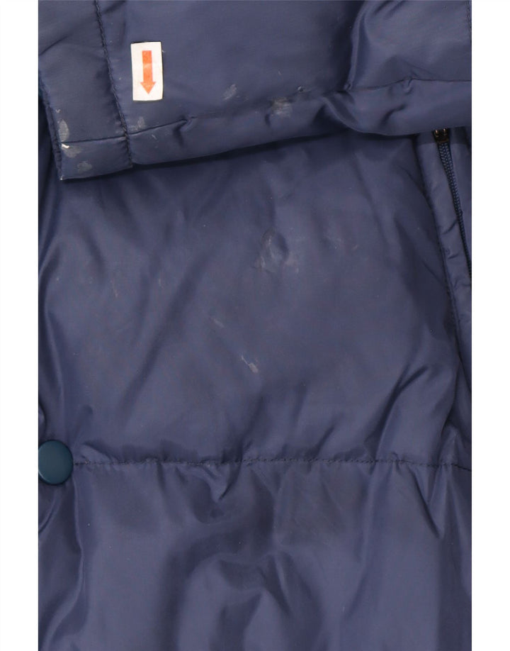 KAPPA Veste matelassée à capuche pour homme UK 38 Bleu marine moyen Polyamide