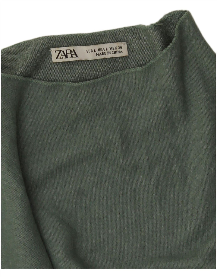Zara Pull col roulé pour femme UK 16 Large Vert