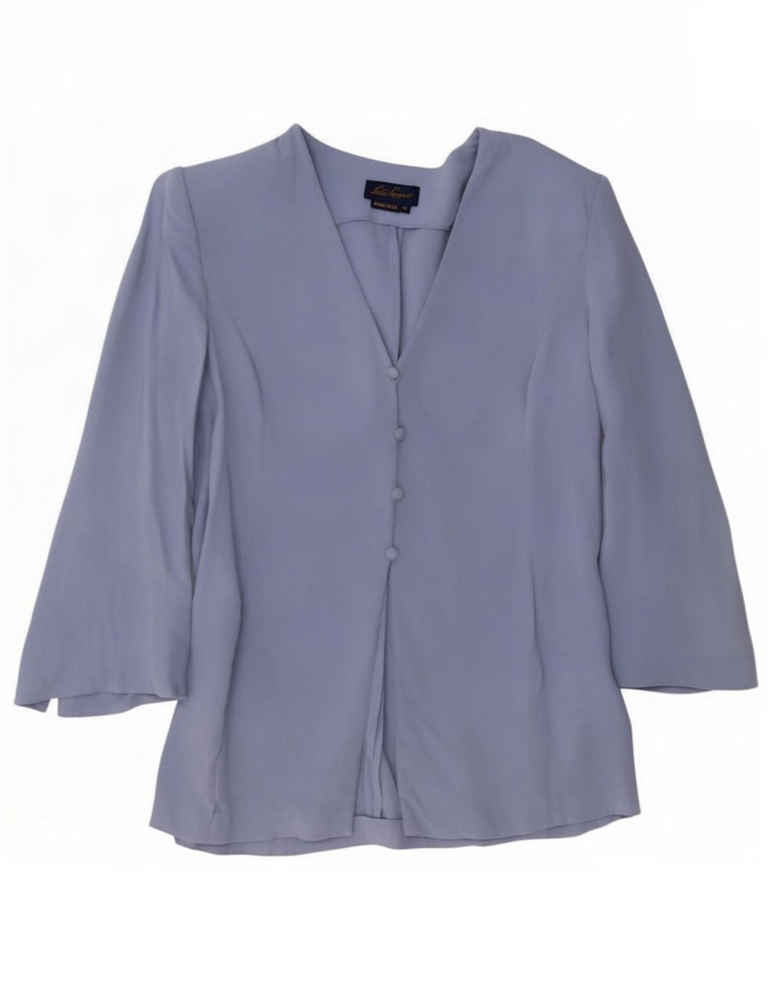 Luisa Spagnoli Haut Cardigan Femme UK 14 Soie Bleu Moyen