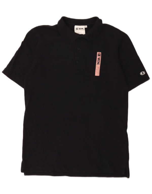 Champion Polo Homme Bleu Marine Moyen Coton
