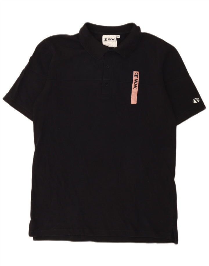 Champion Polo Homme Bleu Marine Moyen Coton