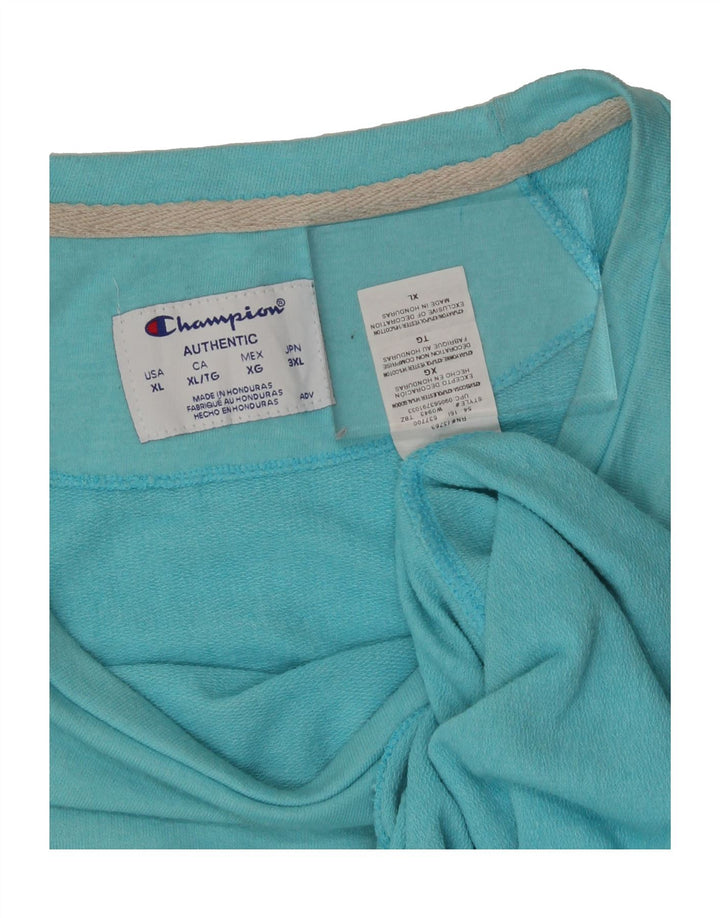 CHAMPION Womens Sweatshirt Jumper UK 18 XL Blue Viscose Vintage Champion and Second-Hand Champion from Messina Hembry 
