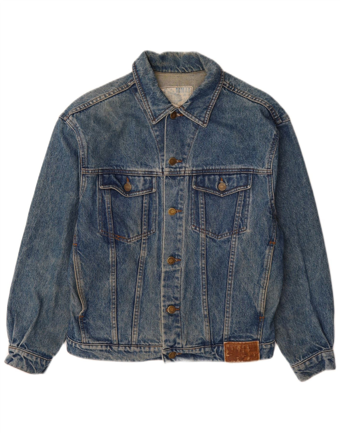 veste en denim homme vintage UK 36 Petit coton bleu