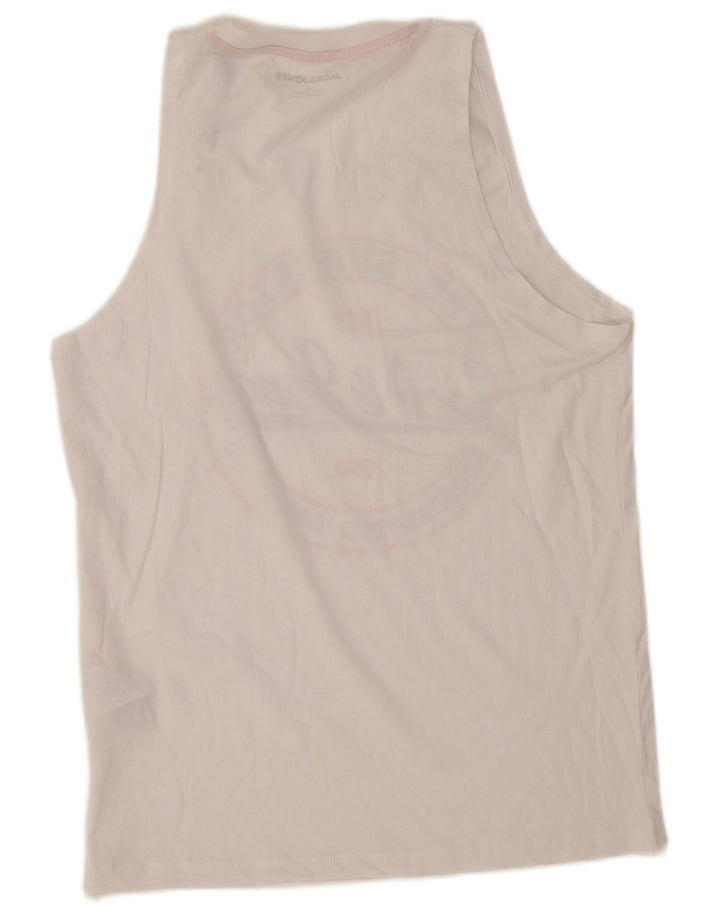 Jack & Jones T-Shirt Graphique Homme Blanc Moyen Coton