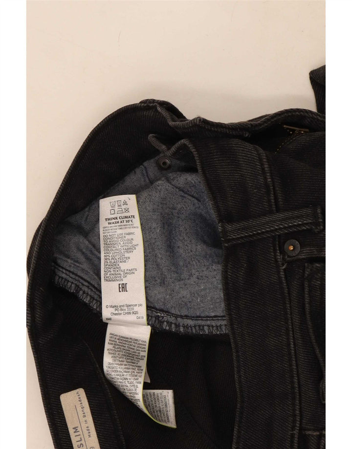 Marks & Spencer Jean Slim Femme W30 L29 Coton Noir