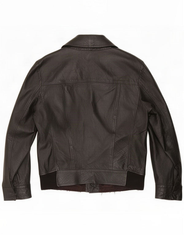 Vintage Veste en cuir pour homme UK 38 Medium Noir