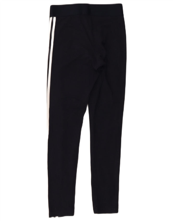 Adidas Leggings Femme UK 8/10 Petit Bleu Marine Coton