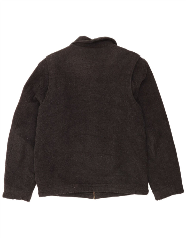 L.L.Bean Veste Bomber Homme UK 36 Petite Laine Grise