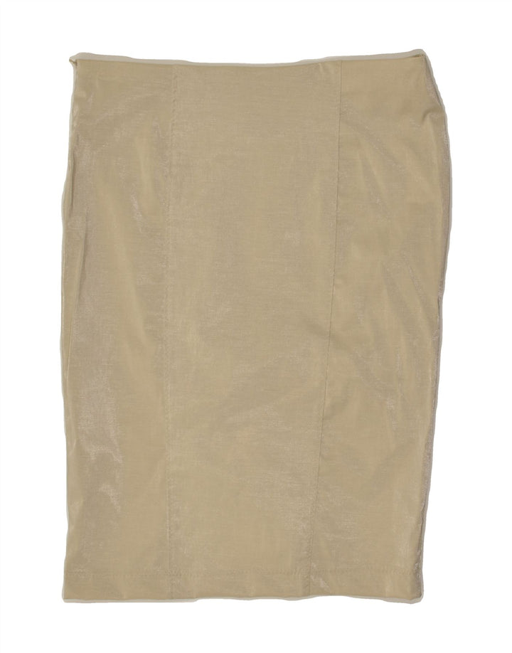 VINTAGE Womens Pencil Skirt IT 48 XL W36  Brown Polyester | Vintage Vintage | Thrift | Second-Hand Vintage | Used Clothing | Messina Hembry 