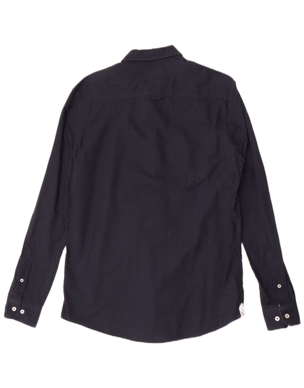Crew Clothing Chemise Slim Fit Homme Bleu Marine Moyen Coton