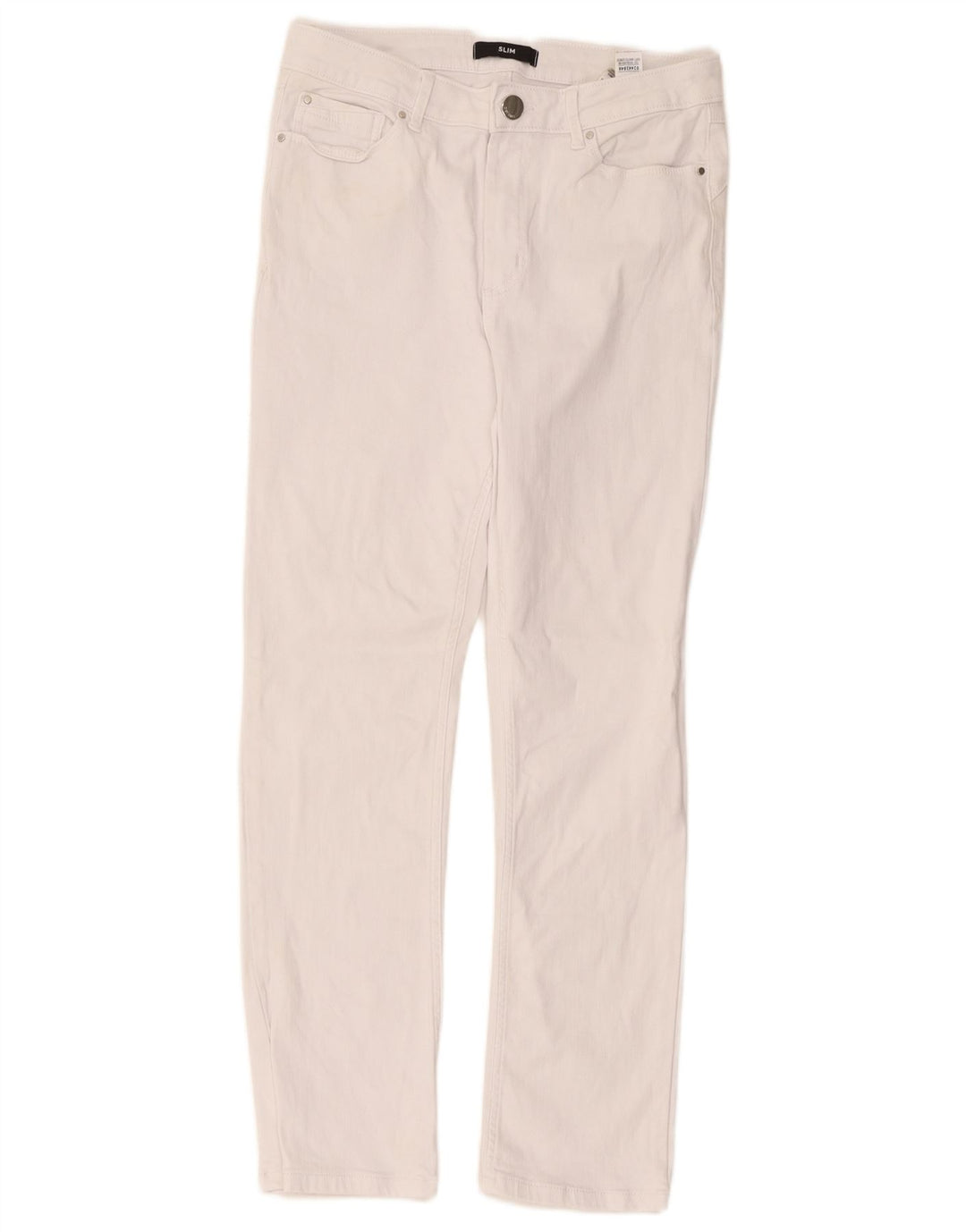 Marks & Spencer Jean slim pour femme UK 12 Medium W30 L27 Coton blanc