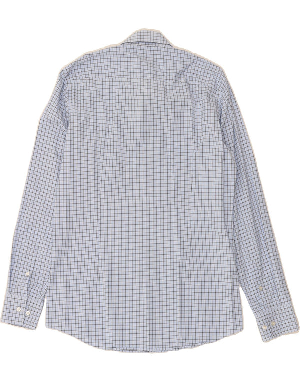 HUGO BOSS Chemise slim fit pour homme taille 39 15 1/2 coton à carreaux bleu moyen
