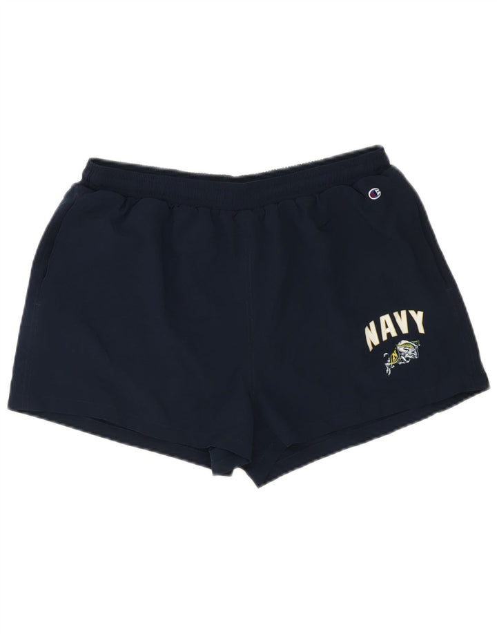 Champion Short de sport graphique pour femme UK 12 Bleu marine moyen Polyester
