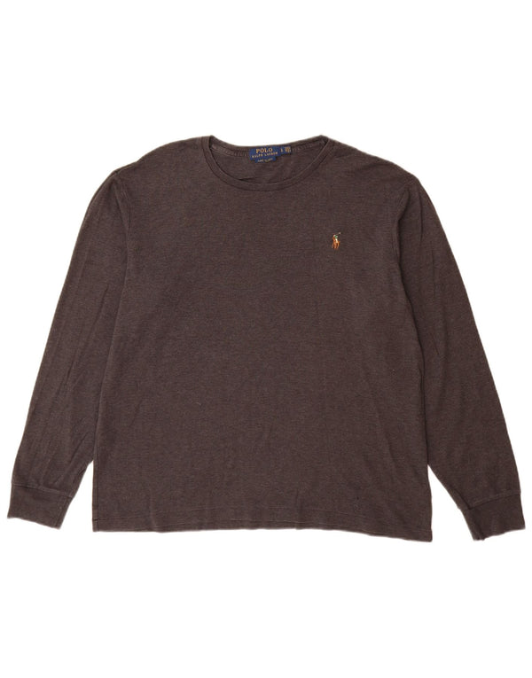 Polo Ralph Lauren Mens Custom Slim Fit Top Long Sleeve Large Grey Cotton