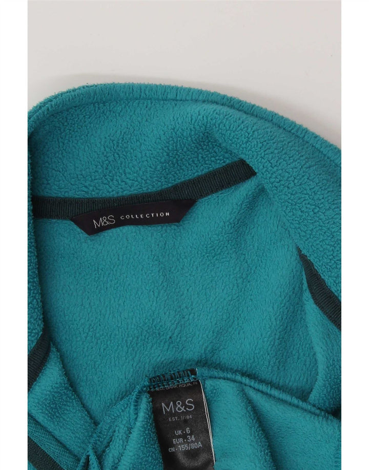 Marks & Spencer Veste polaire pour femme UK 6 XS Bleu Polyester