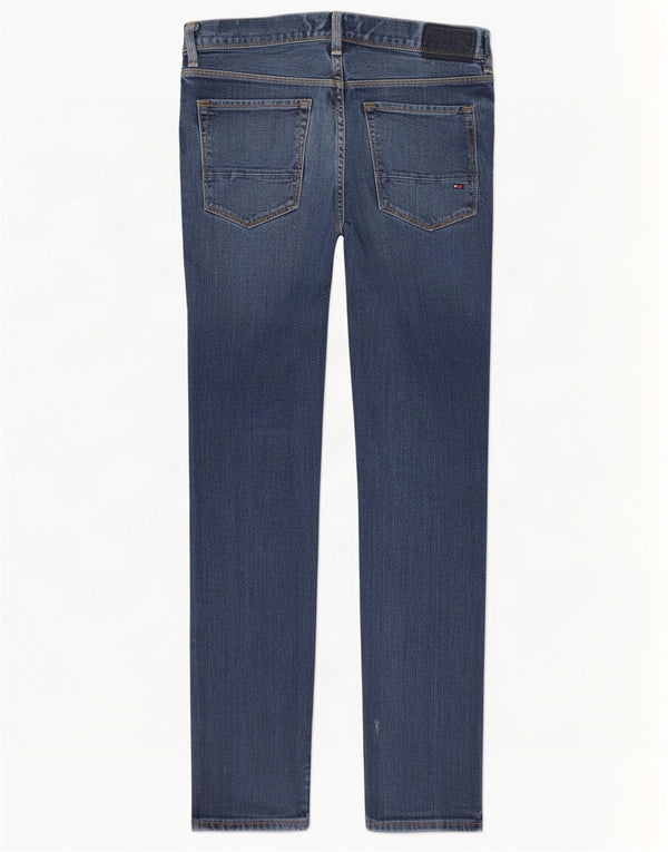 Tommy Hilfiger Jean slim Bleecker en détresse pour homme W32 L32 bleu marine en coton