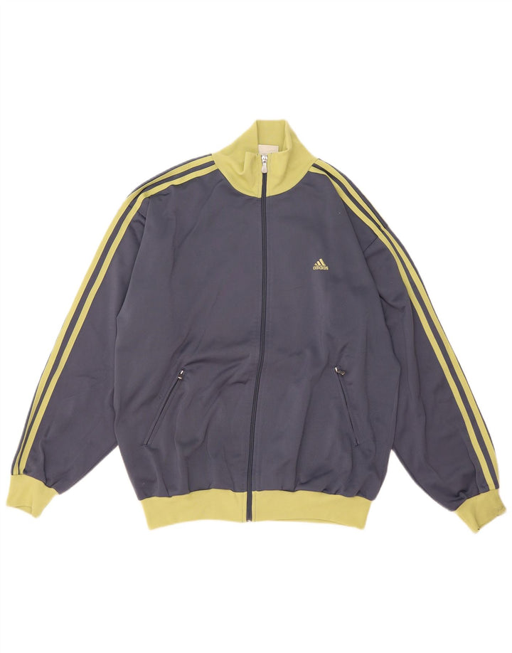 Adidas Veste de survêtement pour homme UK 38/40 Gris moyen Colourblock Polyester