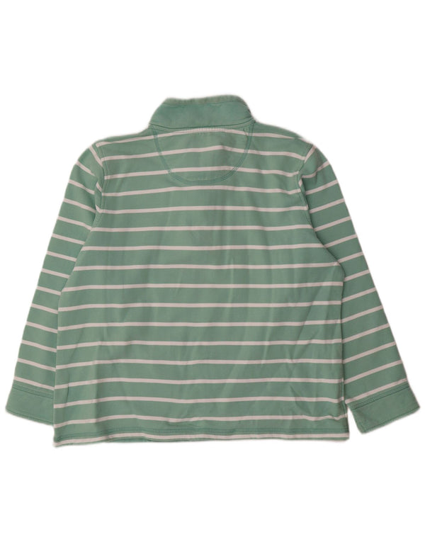 Crew Clothing Sweat-shirt à col zippé pour femme UK 18 XL Rayé vert