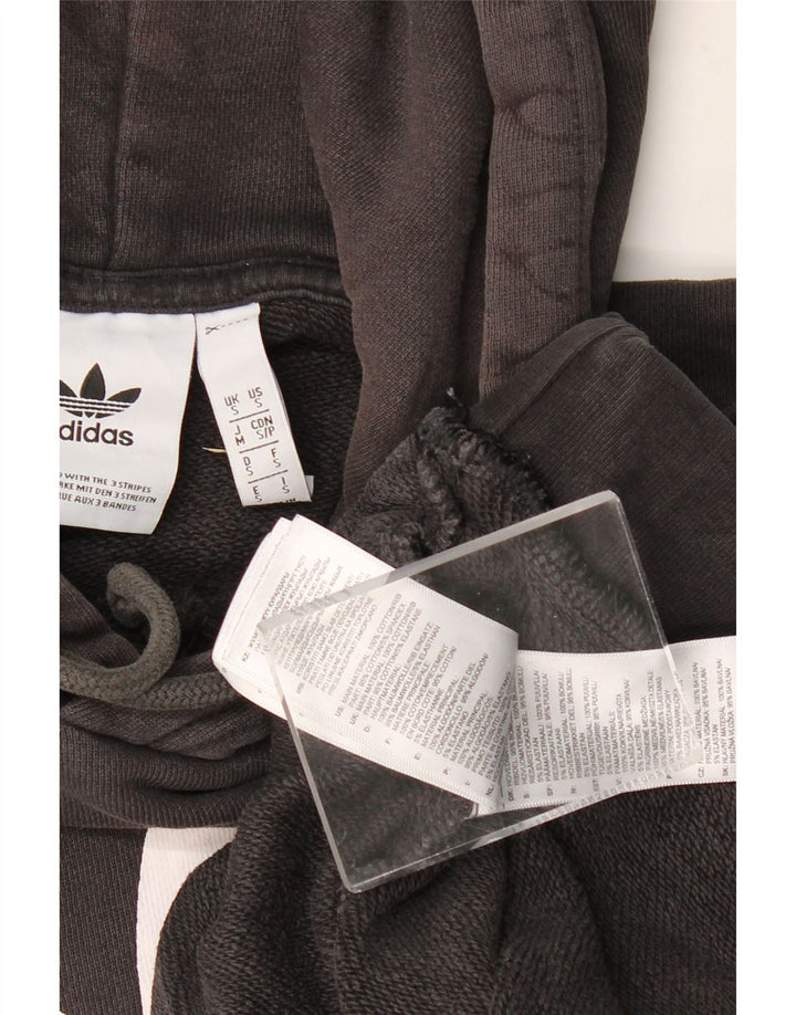 ADIDAS Pull à capuche graphique pour homme Petit coton noir