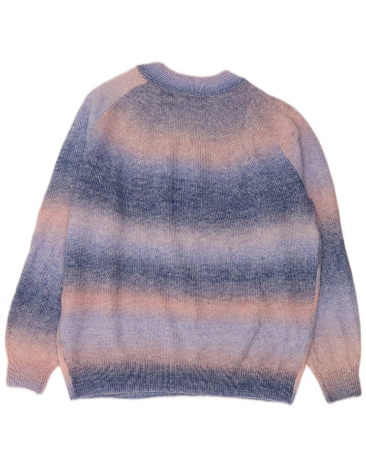 Marks & Spencer Pull ras du cou pour femme UK 14 Bleu moyen rayé