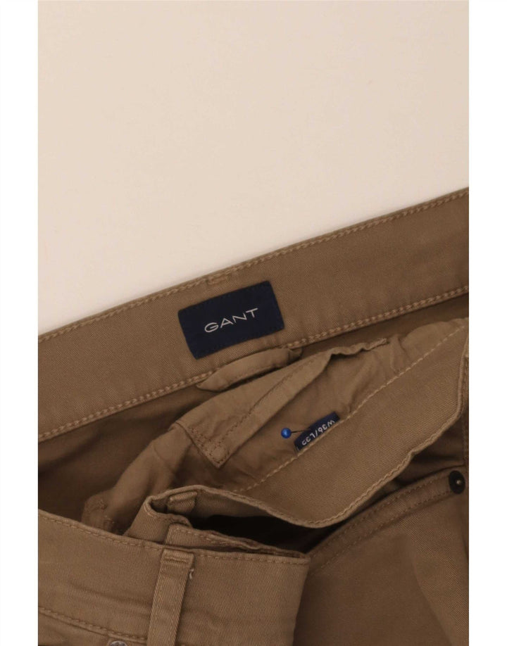 Gant Pantalon décontracté droit pour homme W36 L32 Beige