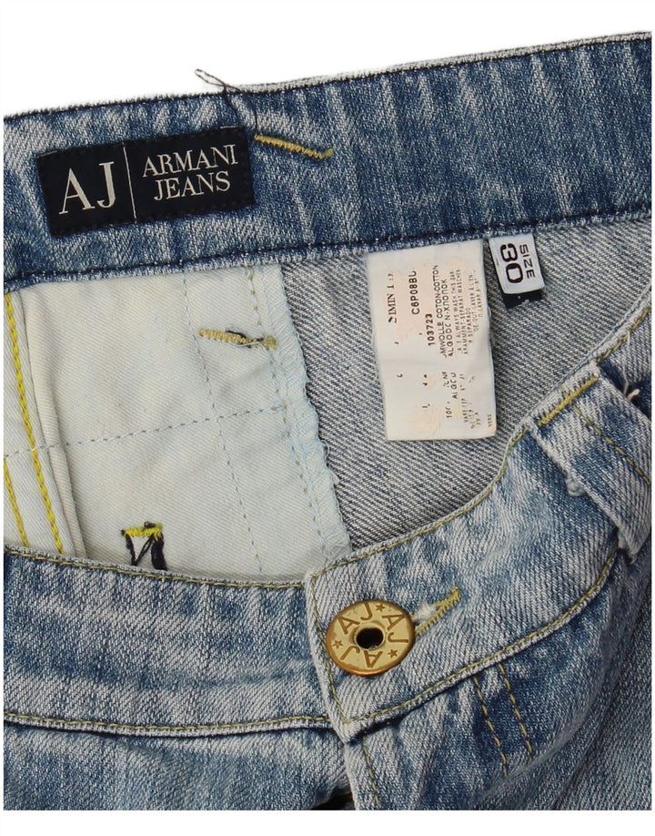 ARMANI Short en Jean W30 Bleu Moyen Homme en Coton